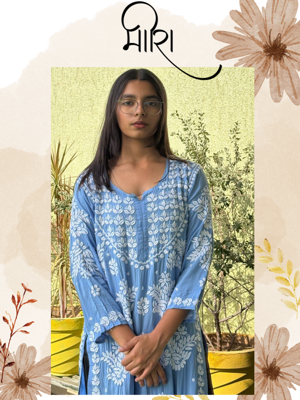Meera chikankari kurti