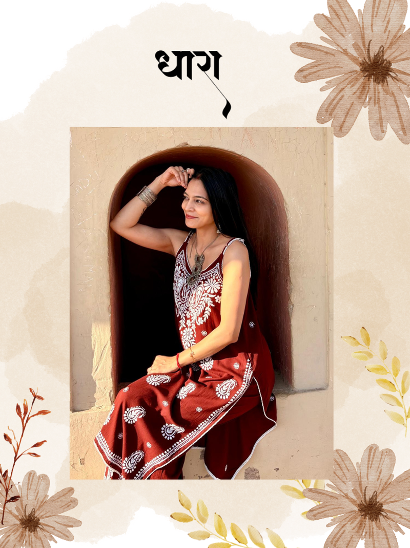 DHARA Chikankari set