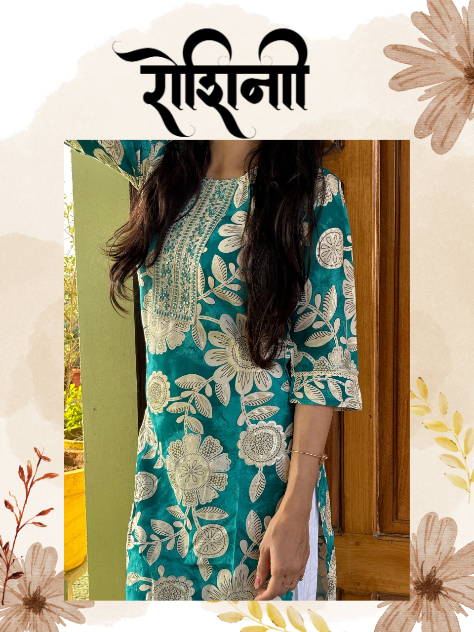 ROSHINI Cotton Floral Kurti