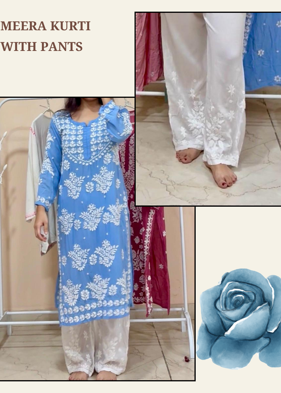 Meera Long kurti with Pants