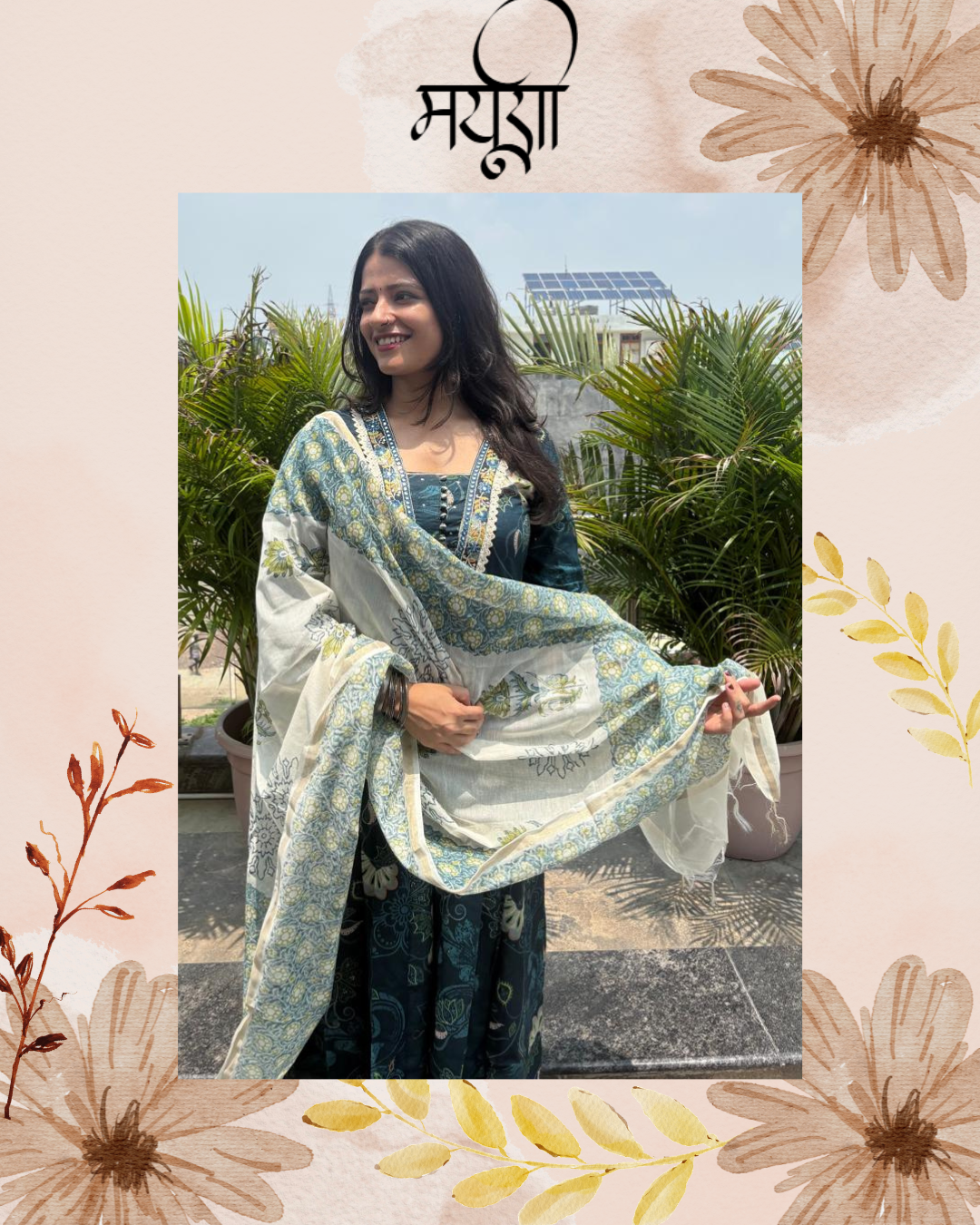 Mayuri — Cotton Kurta Set with Kota Doria Dupatta
