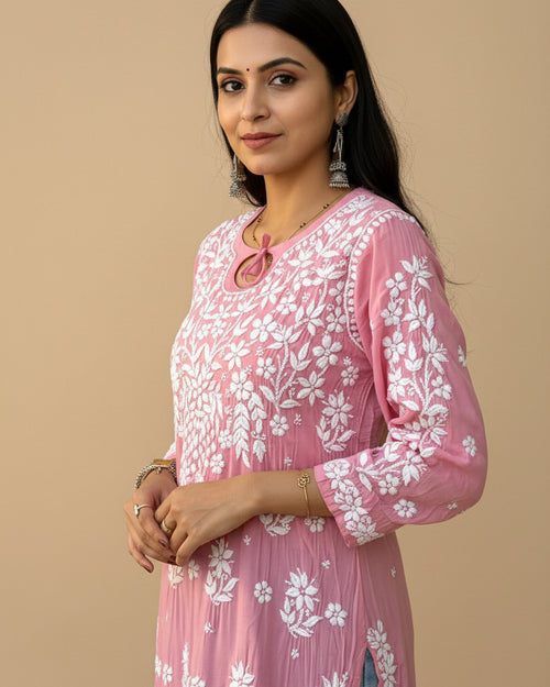 Mannat Dori Chikankari Kurti