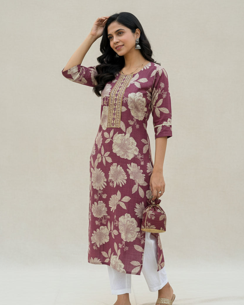 Anayah Cotton Floral Kurti