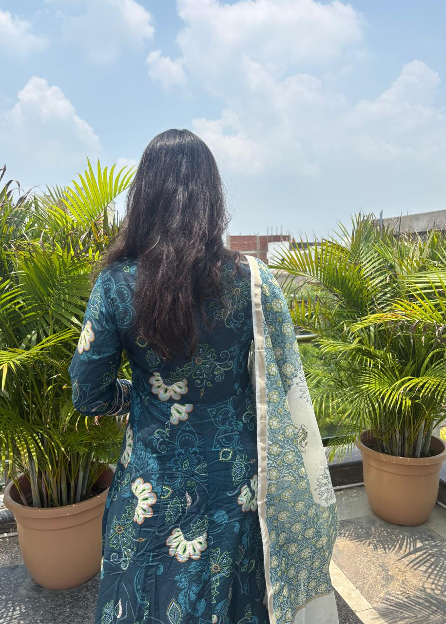 Mayuri — Cotton Kurta Set with Kota Doria Dupatta