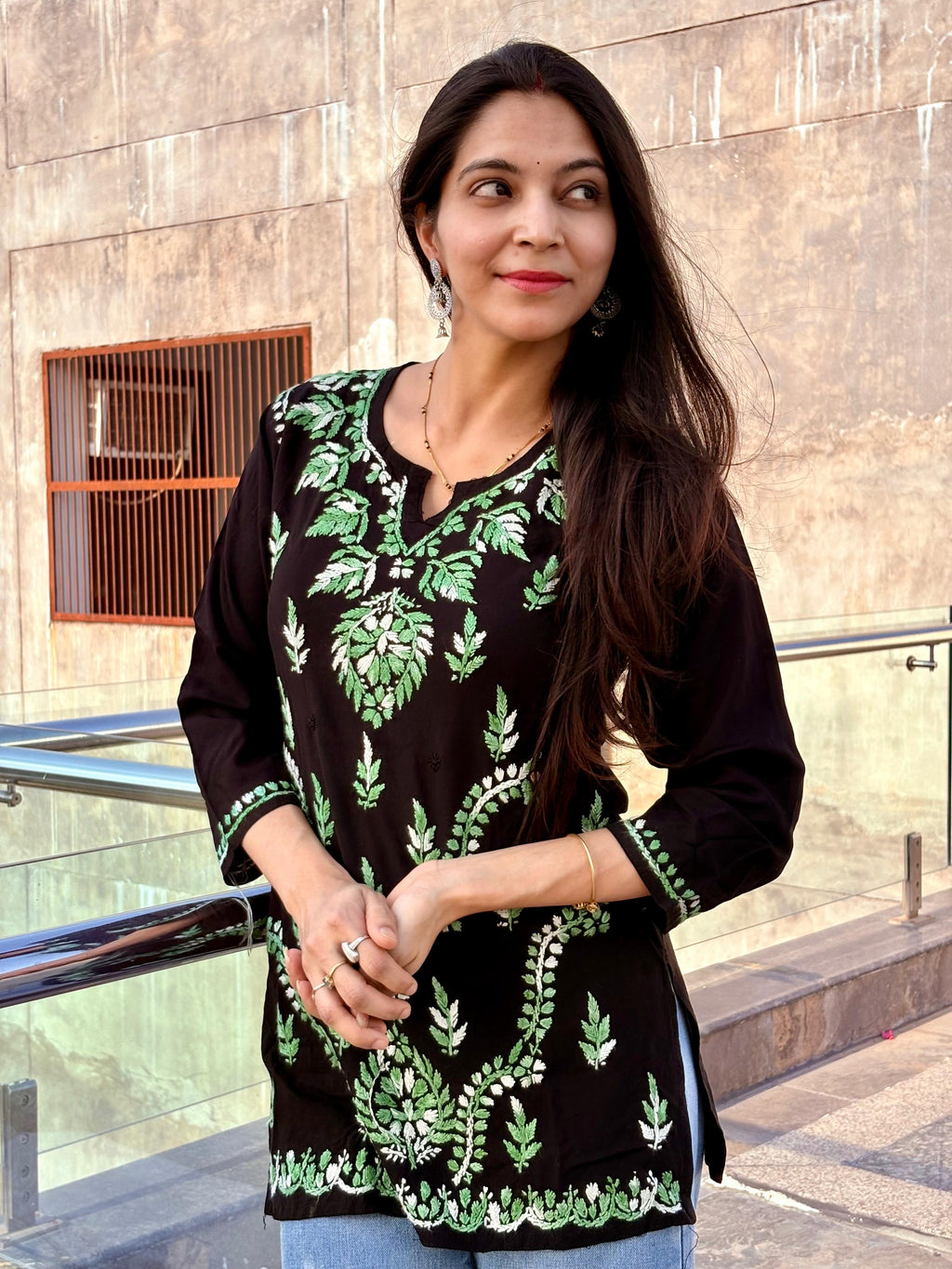 Chikankari Short Kurti