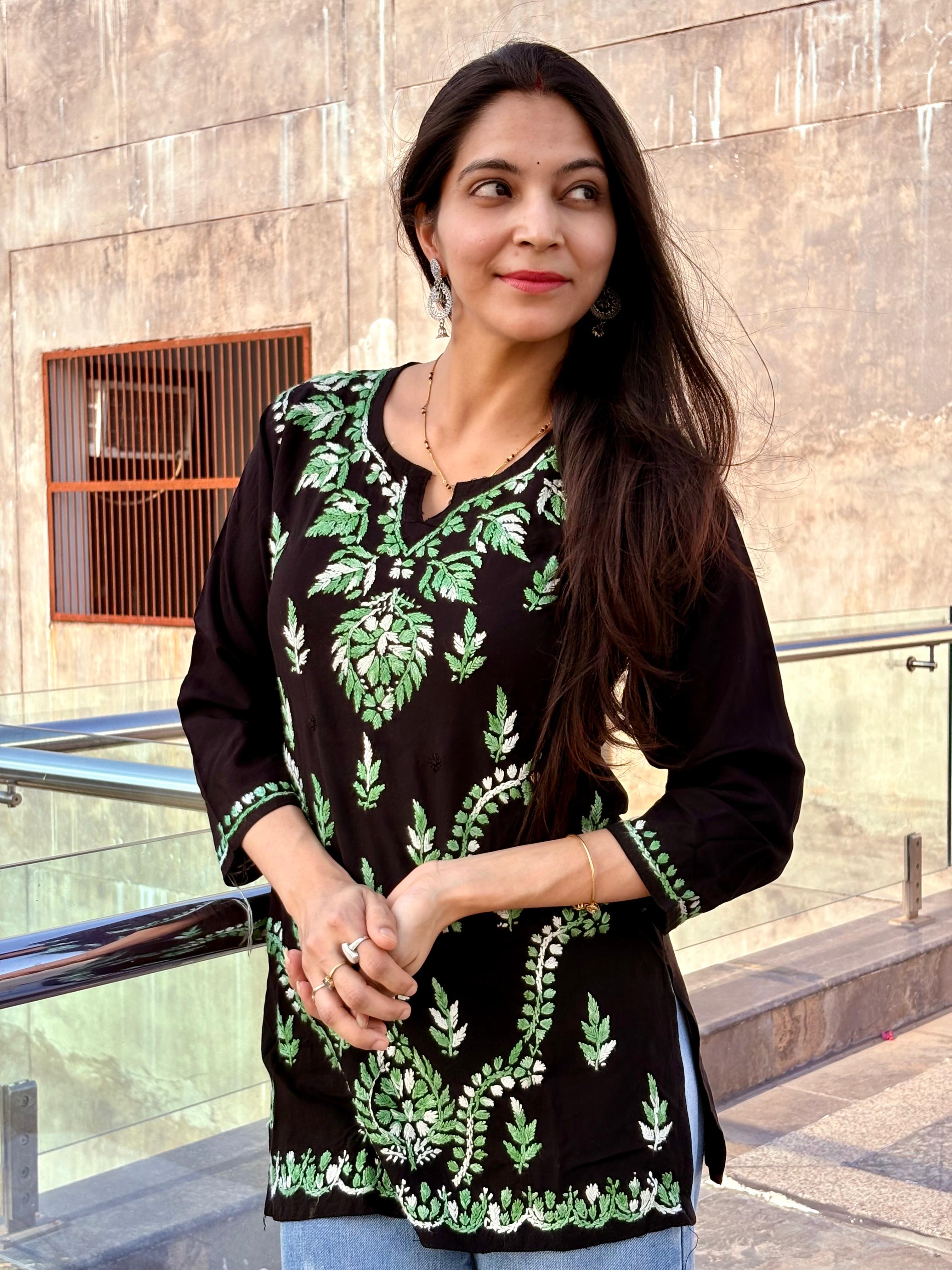 Chikankari Short Kurti