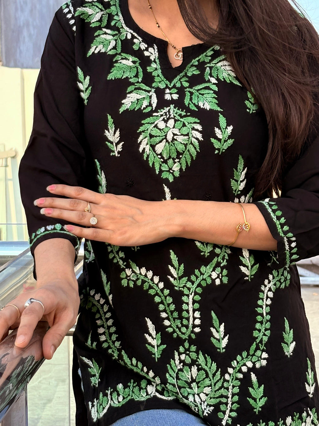 Chikankari Short Kurti