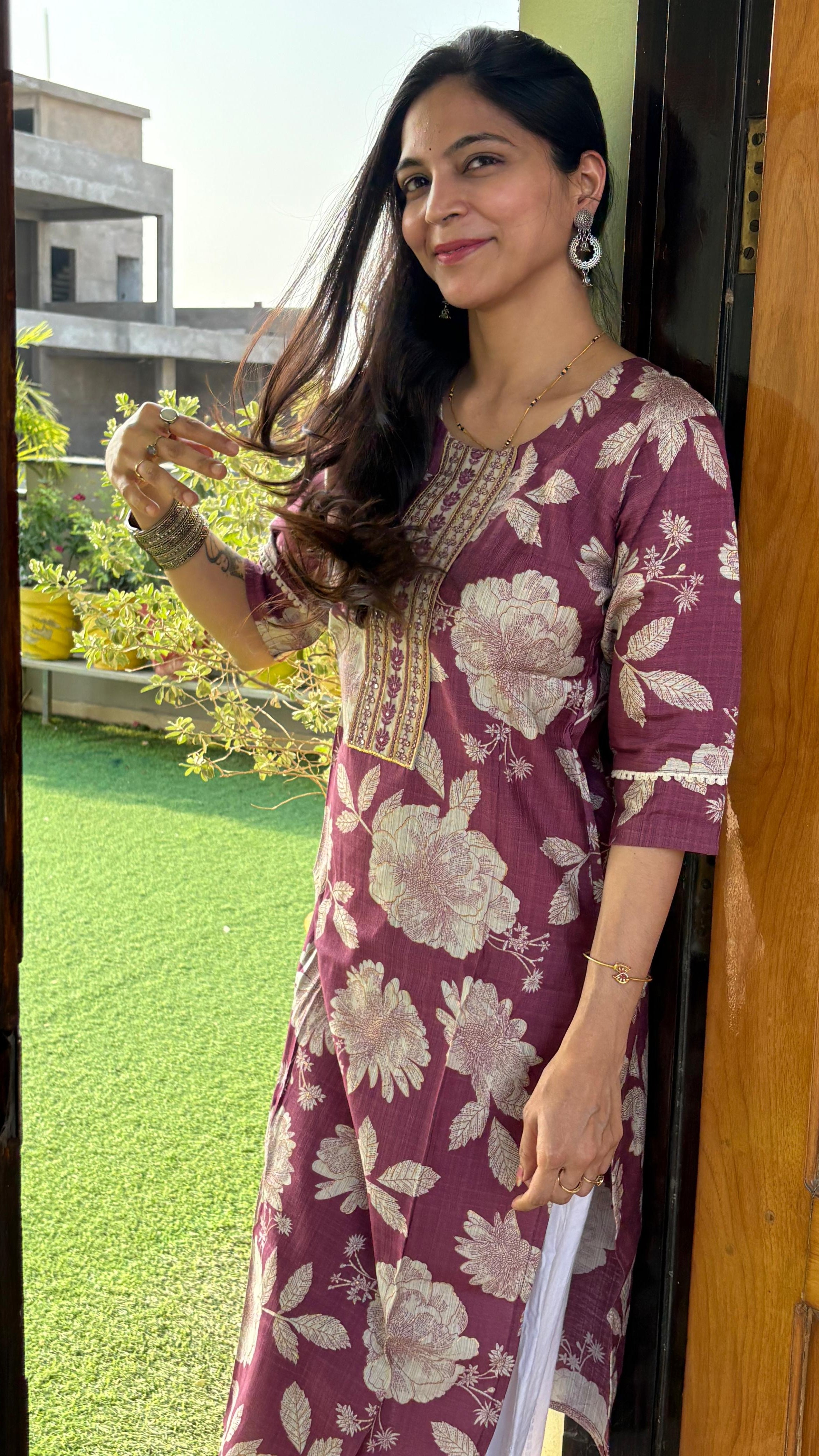 ANAYAH Cotton Floral Kurti